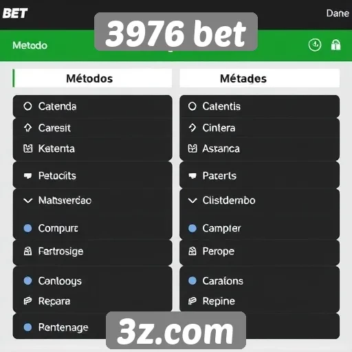 Métodos de pagamento disponíveis na 3976 bet