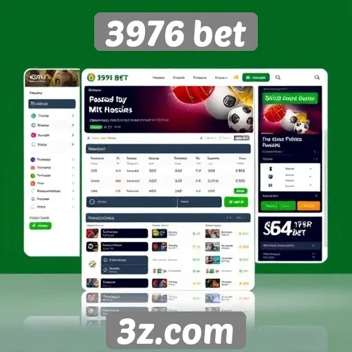 Interface do usuário do site 3976 bet